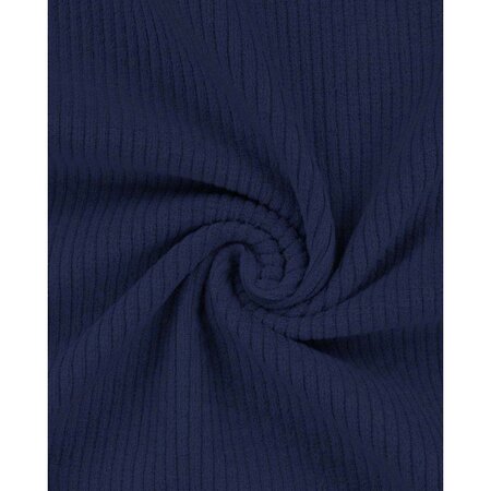 navy - brede ribfluweel
