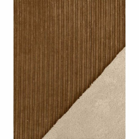 bruine ribfluweel met faux fur binnenkant - corduroy