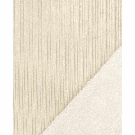 witte ribfluweel met faux fur binnenkant - corduroy