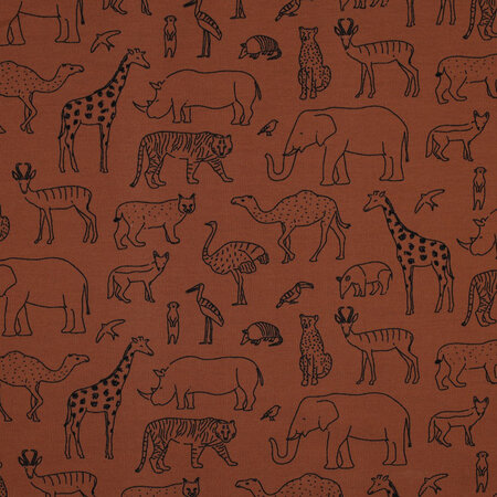 safari roest - French terry