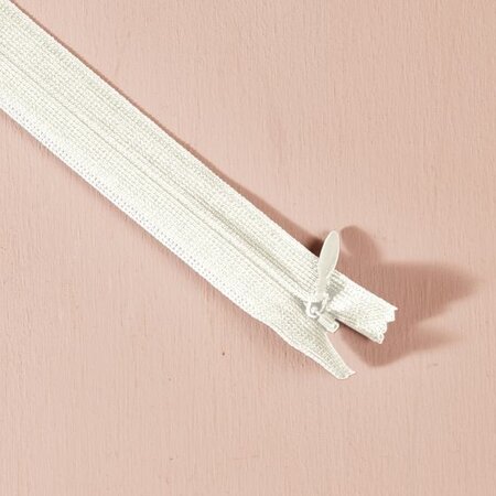 onzichtbaar rits 20 cm off white