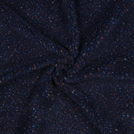 TEDDY tweed donker blauw