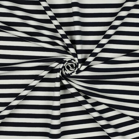 strepen navy - french terry