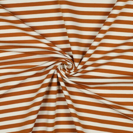 strepen lichtbruin - french terry