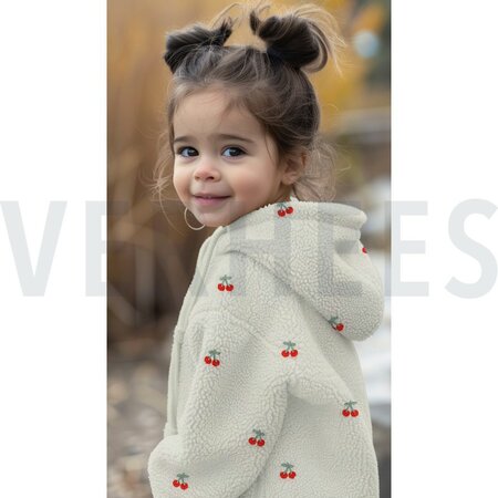 ecru met kersen teddy