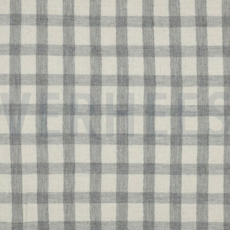 double gauze vichy grijs - double gauze