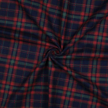Navy/rood ruiten - Flannel