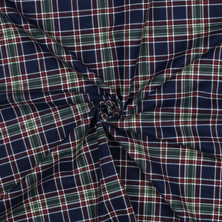 Navy/groen ruiten - Flannel