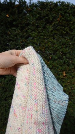 Breipakketje handgeverfde sjaal ecru large