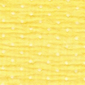 dots on bright yellow - triple gauze