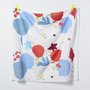 Waltz A red flower on white - double gauze