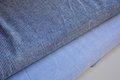 linnen/ viscose jeans blauw streepje - linnen