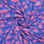 Ermine blauw bloemenprint