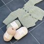 Breipatroon Renee, groene cardigan NL