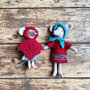 Patron tricot Pour grand-mère souris et le petit chaperon rouge