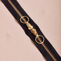 dubbele gouden rits -night 40 cm