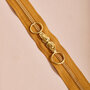 dubbele gouden rits  ochre 40 cm 