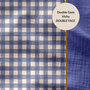 DOUBLE GAUZE VICHY COBALT BLAUW - double gauze