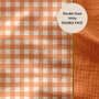 DOUBLE GAUZE VICHY ORANJE - double gauze