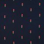 Double gauze navy met geborduurde tulpen- double gauze